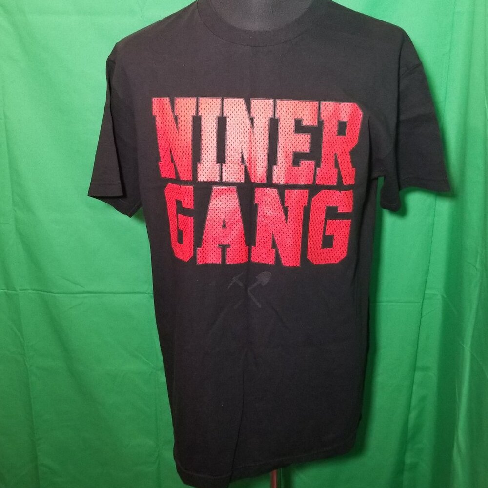 49er Mens Large Niner Gang Black Shirt San Francisco Bay Area Bang Bang Niner